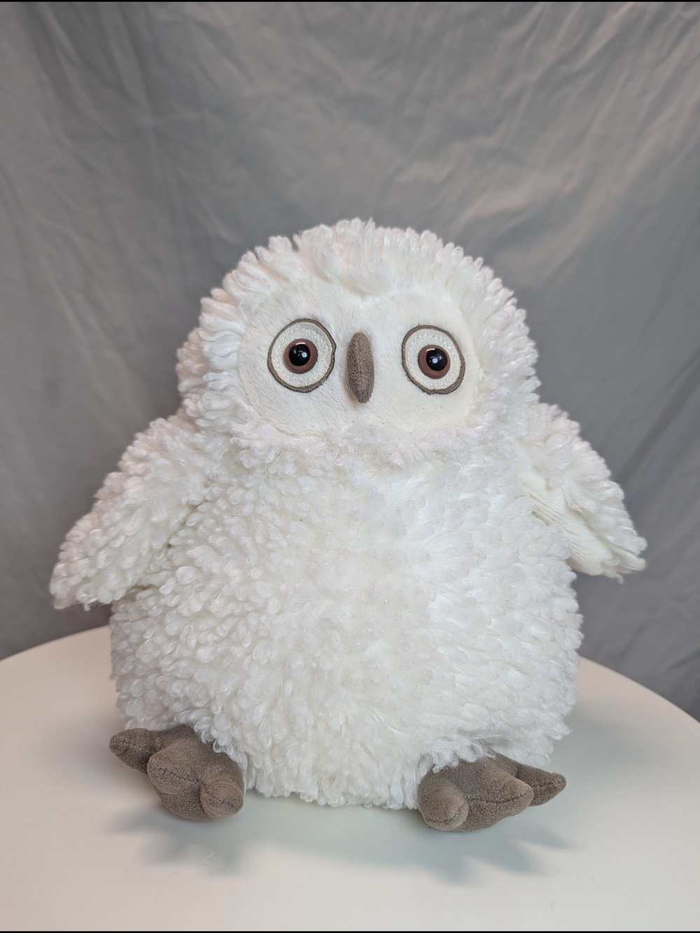 Jellycat London Apollo Owl Plush Retired Cream Sherpa 10'' EUC